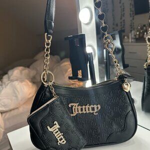 juicy couture liquorice heart shoulder bag